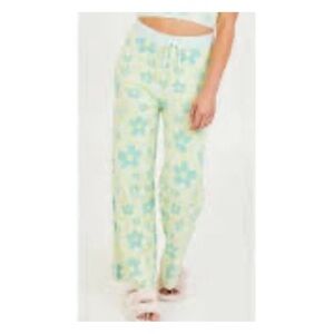 Altar’d State Women’s Supersoft Daisy Floral Sweater Pant Loungewear Green Large
